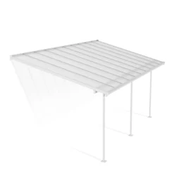 Palram - Canopia Sierra White Non-retractable Awning, (L)6.19m (H)3.05m (W)2.99m -Outdoor Garden palram canopia sierra white non retractable awning l 6 19m h 3 05m w 2 99m7290108130546 01c bq