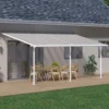 Palram - Canopia Sierra White Non-retractable Awning, (L)7.39m (H)3.05m (W)2.95m -Outdoor Garden palram canopia sierra white non retractable awning l 7 39m h 3 05m w 2 95m7290108130553 01i bq