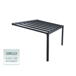 Palram - Canopia Stockholm Grey Non-retractable Awning, (L)5.15m (H)3.24m (W)3.41m -Outdoor Garden palram canopia stockholm grey non retractable awning l 5 15m h 3 24m w 3 41m7290108602500 01c bq