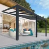 Palram - Canopia Stockholm Grey Non-retractable Awning, (L)5.88m (H)3.24m (W)3.41m -Outdoor Garden palram canopia stockholm grey non retractable awning l 5 88m h 3 24m w 3 41m7290108602524 02i bq