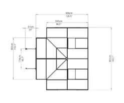 Palram - Canopia Victory Dark Grey 12x10 Greenhouse -Outdoor Garden palram canopia victory dark grey 12x10 greenhouse7290103121914 02t