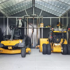 Palram - Canopia Yukon With WPC Floor 11x17.2 Apex Dark Grey Plastic Shed With Floor -Outdoor Garden palram canopia yukon with wpc floor 11x17 2 apex dark grey plastic shed with floor7290108139297 03i BQ