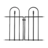 Panacea Steel Triple Arch Finial Gate, (H)0.94m (W)0.85m 2 Panacea Steel Triple Arch Finial Gate, (H)0.94m (W)0.85m -Outdoor Garden panacea steel triple arch finial gate h 0 94m w 0 85m0093432875018 01c BQ