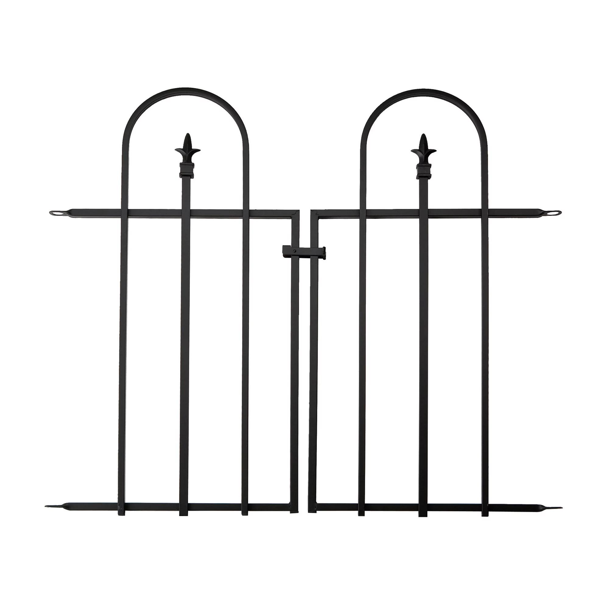 Panacea Steel Triple Arch Finial Gate, (H)0.94m (W)0.85m 3 Panacea Steel Triple Arch Finial Gate, (H)0.94m (W)0.85m