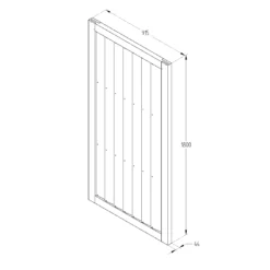 Pine Traditional Gate, (H)1.8m (W)0.92m -Outdoor Garden pine traditional gate h 1 8m w 0 92m5013053157473 01t bq