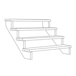 Richard Burbidge Redwood Deck Step (W)1066mm (T)40mm, Set Of 6 -Outdoor Garden richard burbidge redwood deck step w 1066mm t 40mm set of 65000473080368 01t BQ