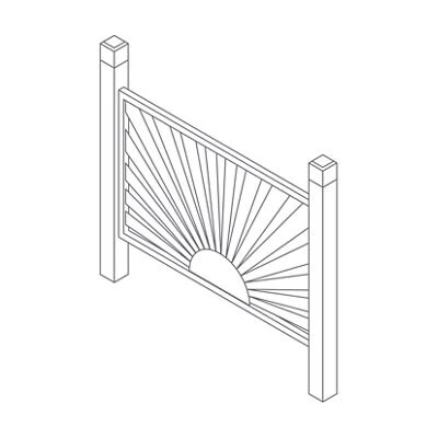 Richard Burbidge Traditional Decorative Pressure Treated 4ft Wooden Decorative Fence Panel (W)1.38m (H)1.2m, Set Of 3 4 Richard Burbidge Traditional Decorative Pressure Treated 4ft Wooden Decorative Fence Panel (W)1.38m (H)1.2m, Set Of 3 - Image 2