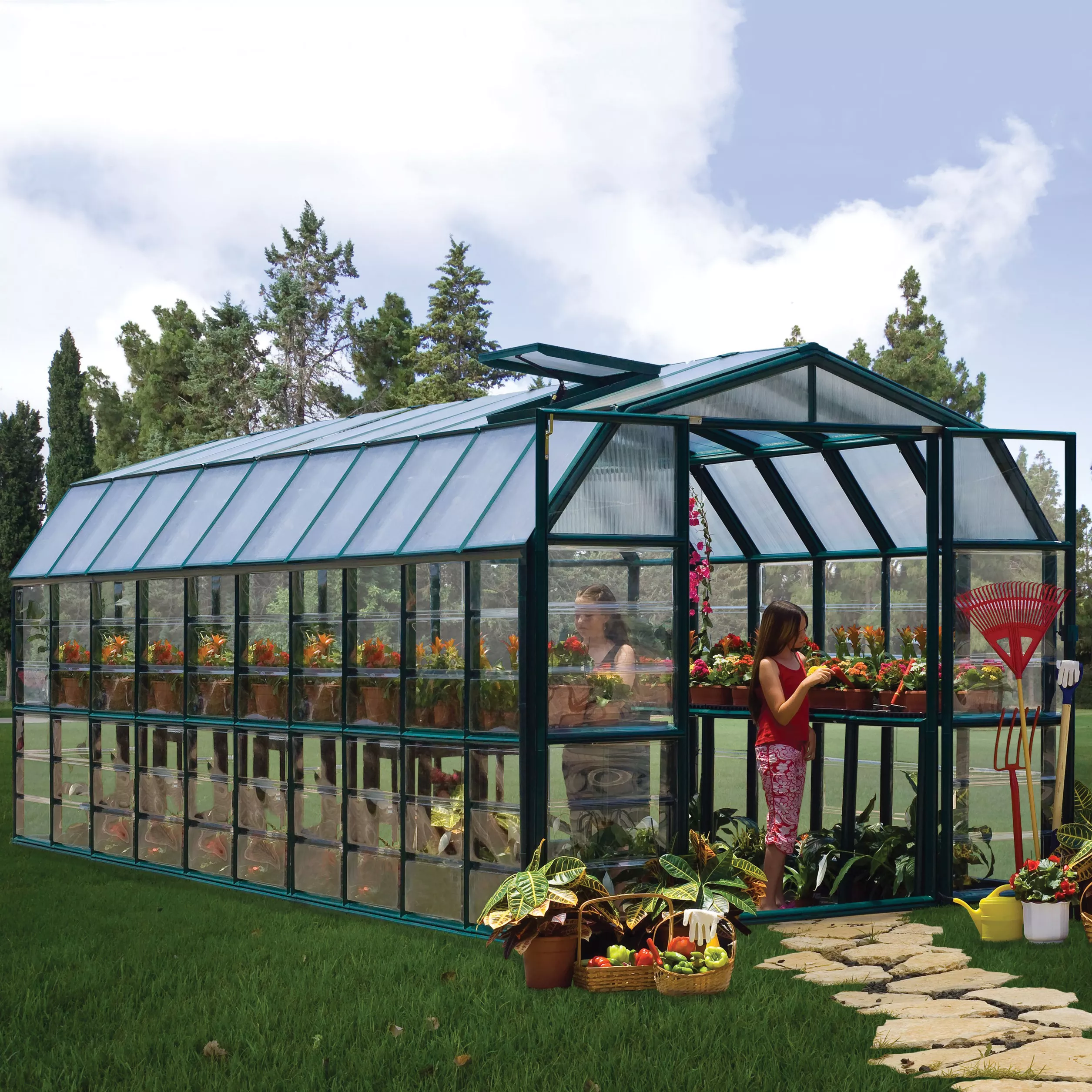 Rion Grand Gardner Green 8x20 Greenhouse 3 Rion Grand Gardner Green 8x20 Greenhouse