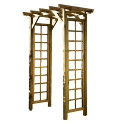 Rowlinson Square Top Softwood Arch -Outdoor Garden rowlinson square top softwood arch5013856000846 01c bq