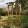 Rowlinson Square Top Softwood Arch -Outdoor Garden rowlinson square top softwood arch5013856000846 01i