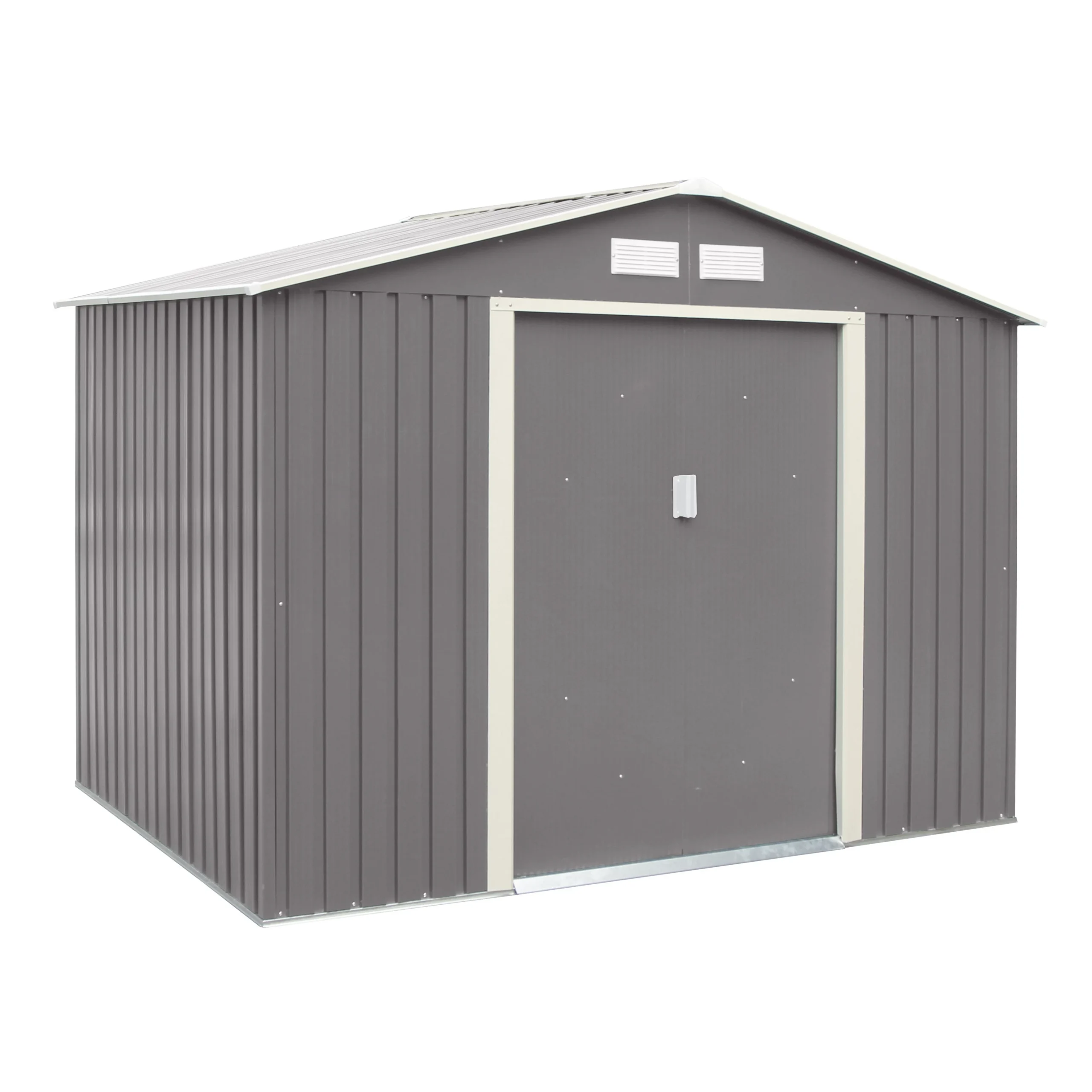 Rowlinson Trentvale 8x6 Apex Light Grey Metal Shed 5 Rowlinson Trentvale 8x6 Apex Light Grey Metal Shed - Image 3