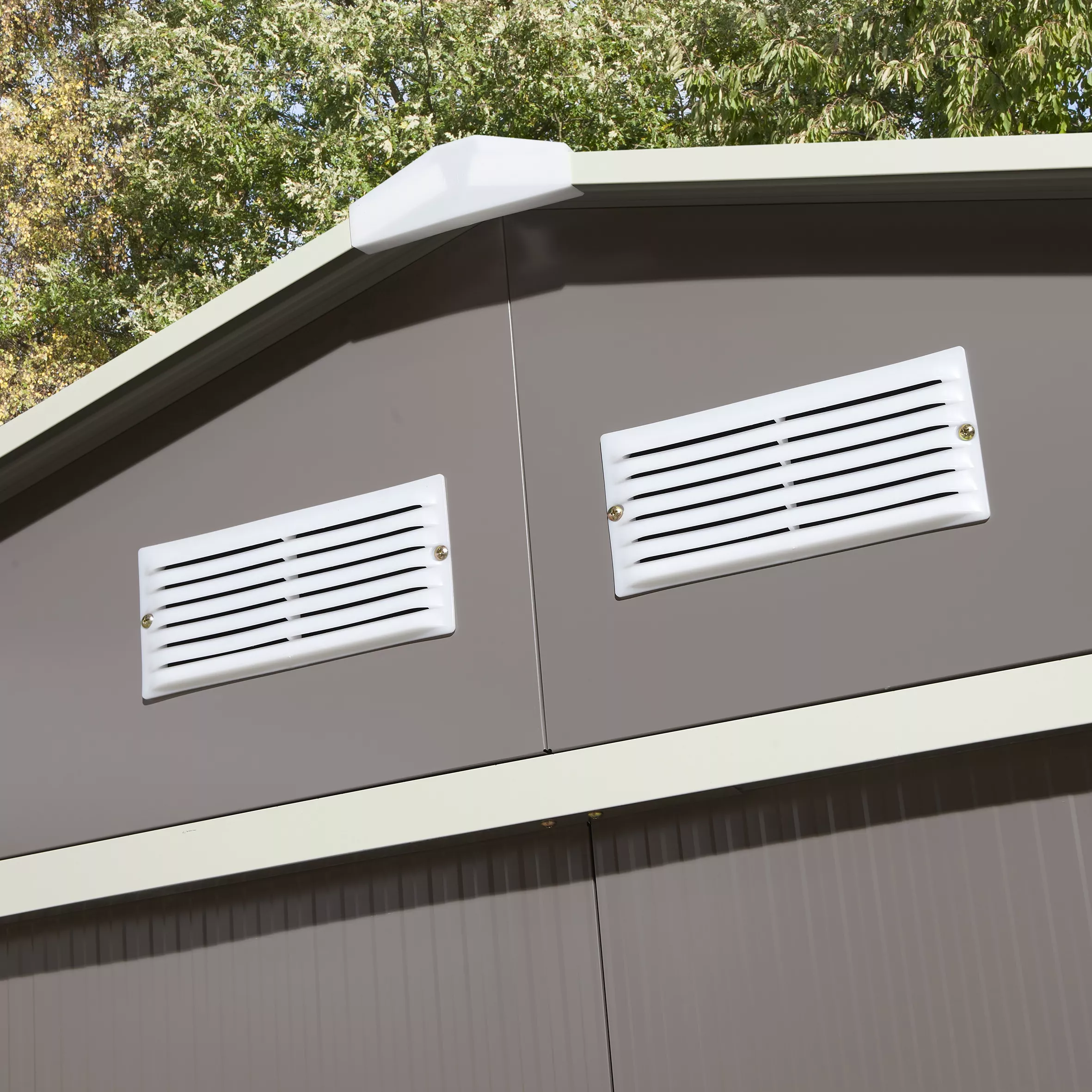 Rowlinson Trentvale 8x6 Apex Light Grey Metal Shed 7 Rowlinson Trentvale 8x6 Apex Light Grey Metal Shed - Image 5