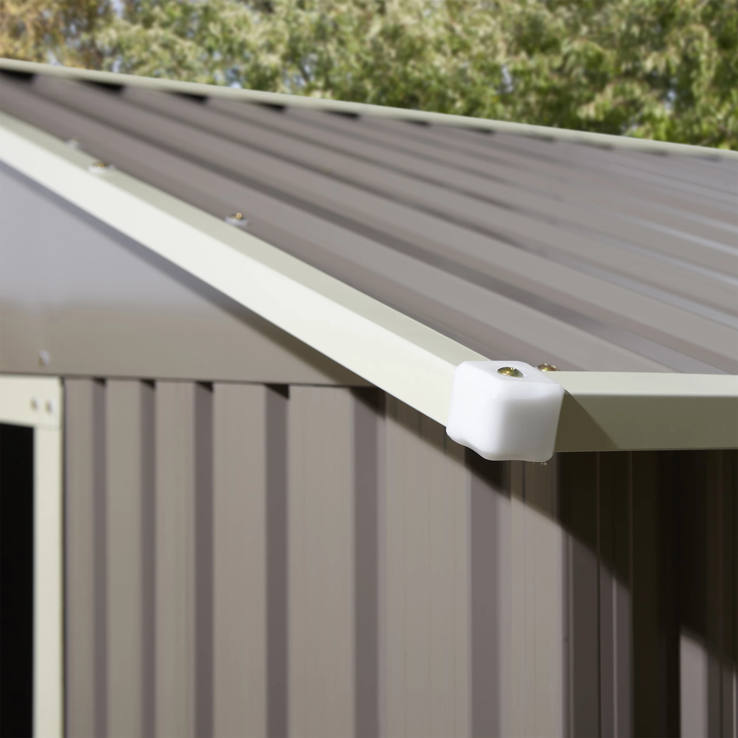 Rowlinson Trentvale 8x6 Apex Light Grey Metal Shed 9 Rowlinson Trentvale 8x6 Apex Light Grey Metal Shed - Image 7