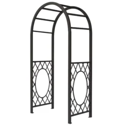 Rowlinson Wrenbury Round Top Steel Arch -Outdoor Garden rowlinson wrenbury round top steel arch5013856996170 01c
