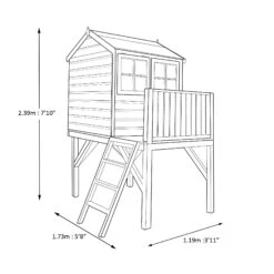 Shire 6x4 Bunny Whitewood Pine Playhouse Assembly Service Included -Outdoor Garden shire 6x4 bunny whitewood pine playhouse assembly service included5019804111749 03t