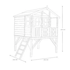Shire 6x6 Stork Whitewood Pine Playhouse Assembly Required -Outdoor Garden shire 6x6 stork whitewood pine playhouse assembly required5019804111756 03t