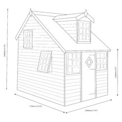 Shire 8x6 Cottage Whitewood Pine Playhouse Assembly Service Included -Outdoor Garden shire 8x6 cottage whitewood pine playhouse assembly service included5019804111824 03t