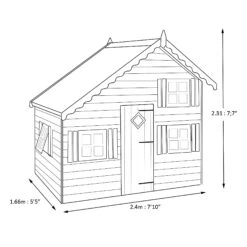 Shire 8x6 Loft Whitewood Pine Playhouse Assembly Required -Outdoor Garden shire 8x6 loft whitewood pine playhouse assembly required5019804111770 03t