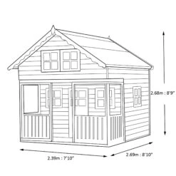 Shire 8x9 Lodge Whitewood Pine Playhouse Assembly Required -Outdoor Garden shire 8x9 lodge whitewood pine playhouse assembly required5019804111831 03t