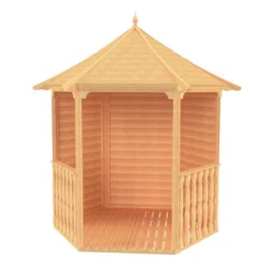 Shire Arbour, (H)2600mm (W)2160mm (D)1870mm - Assembly Required -Outdoor Garden shire arbour h 2600mm w 2160mm d 1870mm assembly required5060437982206 02c bq