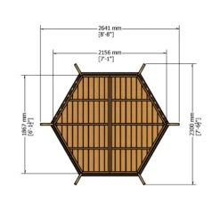 Shire Arbour, (H)2600mm (W)2160mm (D)1870mm - Assembly Required -Outdoor Garden shire arbour h 2600mm w 2160mm d 1870mm assembly required5060437982206 02t bq
