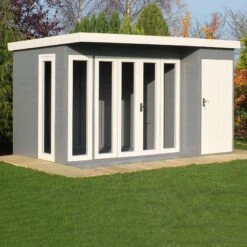 Shire Aster 12x8 Pent Shiplap Wooden Summer House - Assembly Service Included