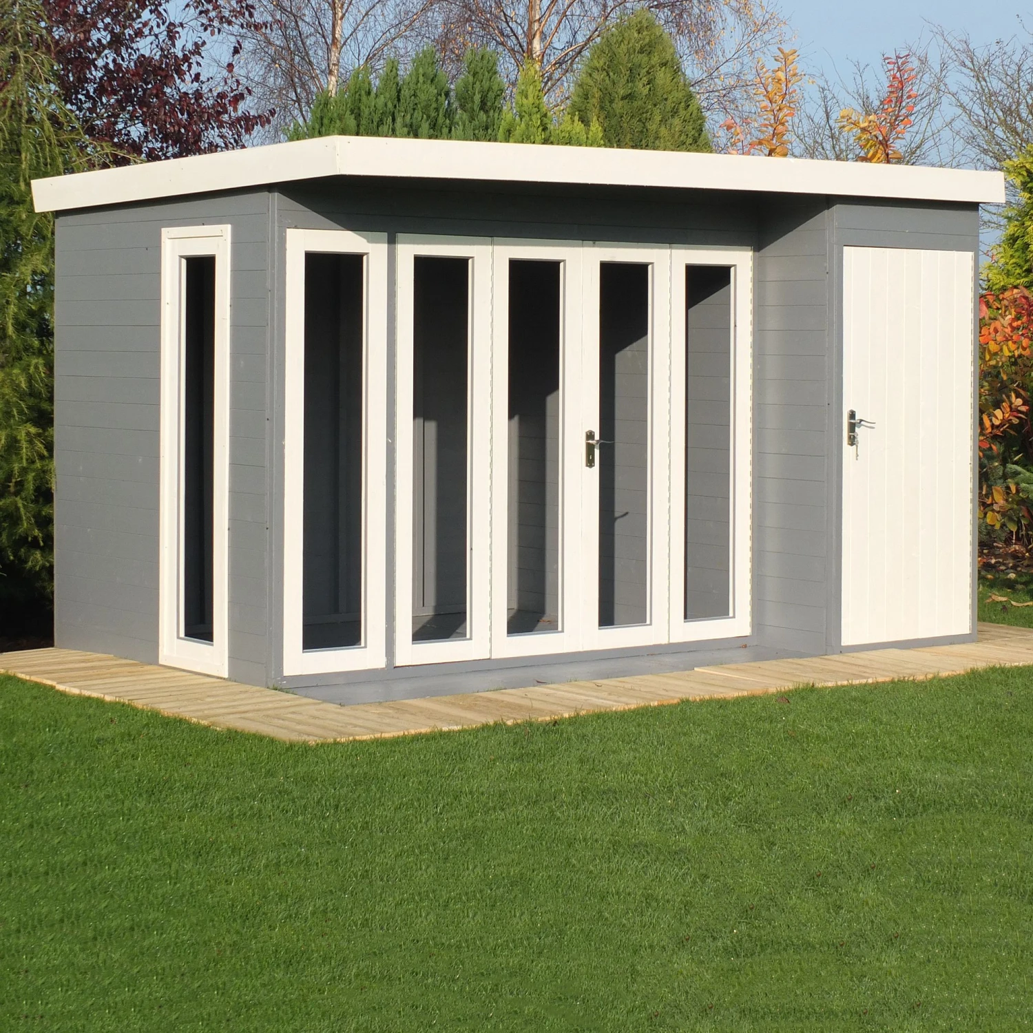 Shire Aster 12x8 Pent Shiplap Wooden Summer House - Assembly Service Included 3 Shire Aster 12x8 Pent Shiplap Wooden Summer House - Assembly Service Included