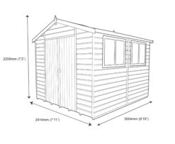 Shire Atlas 10x8 Ft Apex Shiplap Wooden 2 Door 2 Windows Shed With Floor - Assembly Service Included -Outdoor Garden shire atlas 10x8 ft apex shiplap wooden 2 door 2 windows shed with floor assembly service included5019804102099 03t