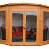 Shire Barclay 8x8 Safety Acrylic Pent Shiplap Wooden Summer House - Base Not Included -Outdoor Garden shire barclay 8x8 safety acrylic pent shiplap wooden summer house base not included5019804999200 02c