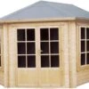 Shire Belvoir 10x10 Glass Apex Tongue & Groove Wooden Cabin - Base Not Included -Outdoor Garden shire belvoir 10x10 glass apex tongue groove wooden cabin base not included5019804252398 02c bq
