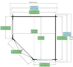 Shire Belvoir 10x10 Glass Apex Tongue & Groove Wooden Cabin - Base Not Included -Outdoor Garden shire belvoir 10x10 glass apex tongue groove wooden cabin base not included5019804252398 02t