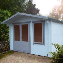 Shire Berryfield 11x8 Eco Glass Apex Tongue & Groove Wooden Cabin - Base Not Included -Outdoor Garden shire berryfield 11x8 eco glass apex tongue groove wooden cabin base not included5019804112289 01i