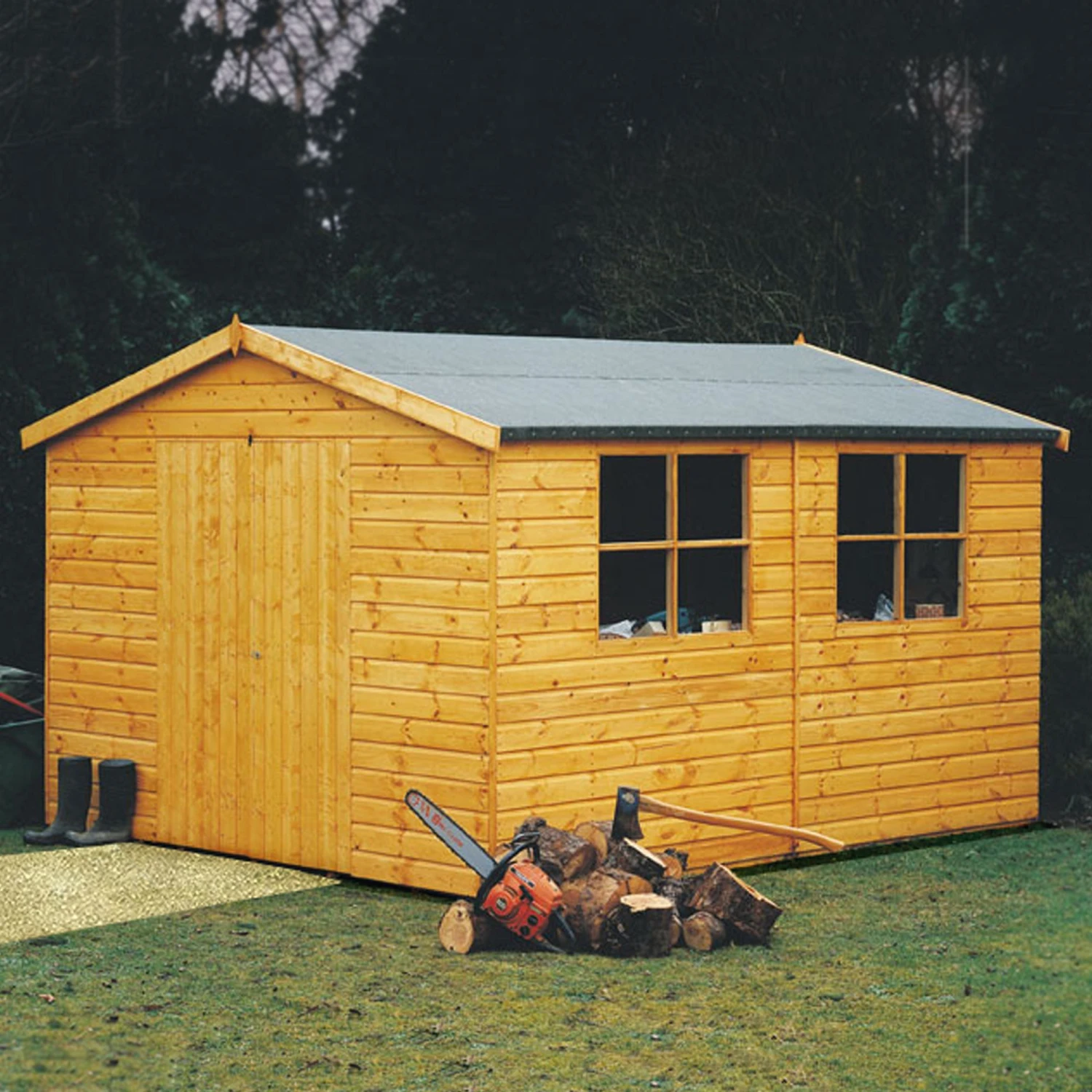 Shire Bison 10x8 Apex Shiplap Wooden Workshop 3 Shire Bison 10x8 Apex Shiplap Wooden Workshop