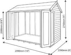Shire Blenheim 10x8 Glass Bi-fold Door Apex Shiplap Wooden Summer House - Base Not Included 16 Shire Blenheim 10x8 Glass Bi-fold Door Apex Shiplap Wooden Summer House - Base Not Included -Outdoor Garden shire blenheim 10x8 glass bi fold door apex shiplap wooden summer house base not included5019804225491 02t