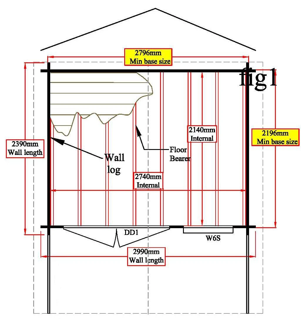 Shire Cannock 10x8 Glass Apex Tongue & Groove Wooden Cabin - Base Not Included 11 Shire Cannock 10x8 Glass Apex Tongue & Groove Wooden Cabin - Base Not Included - Image 9