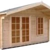 Shire Cannock 10x8 Glass Apex Tongue & Groove Wooden Cabin - Base Not Included -Outdoor Garden shire cannock 10x8 glass apex tongue groove wooden cabin base not included5019804311095 03c bq