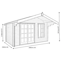 Shire Cannock 12x8 Ft Apex Tongue & Groove Wooden Cabin With Felt Tile Roof - Assembly Service Included -Outdoor Garden shire cannock 12x8 ft apex tongue groove wooden cabin with felt tile roof assembly service included5019804111336 03t