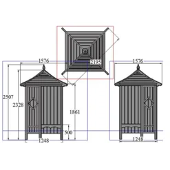 Shire Corner Arbour, (H)2510mm (W)1250mm (D)1250mm 7 Shire Corner Arbour, (H)2510mm (W)1250mm (D)1250mm -Outdoor Garden shire corner arbour h 2510mm w 1250mm d 1250mm5060437982220 01t bq
