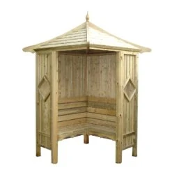 Shire Corner Arbour, (H)2510mm (W)1250mm (D)1250mm 6 Shire Corner Arbour, (H)2510mm (W)1250mm (D)1250mm -Outdoor Garden shire corner arbour h 2510mm w 1250mm d 1250mm5060437982220 02c BQ