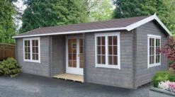Shire Elveden 26x14 Glass Apex Tongue & Groove Wooden Cabin - Base Not Included -Outdoor Garden shire elveden 26x14 glass apex tongue groove wooden cabin base not included5019804111534 01i