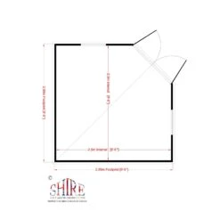 Shire Hampton 10x10 Glass Pent Shiplap Wooden Summer House - Base Not Included -Outdoor Garden shire hampton 10x10 glass pent shiplap wooden summer house base not included5019804008186 03t