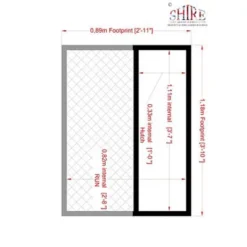 Shire Hutch & Run, (H)1.01m (W)0.98m (D)0.89m -Outdoor Garden shire hutch run h 1 01m w 0 98m d 0 89m5019804111909 03t