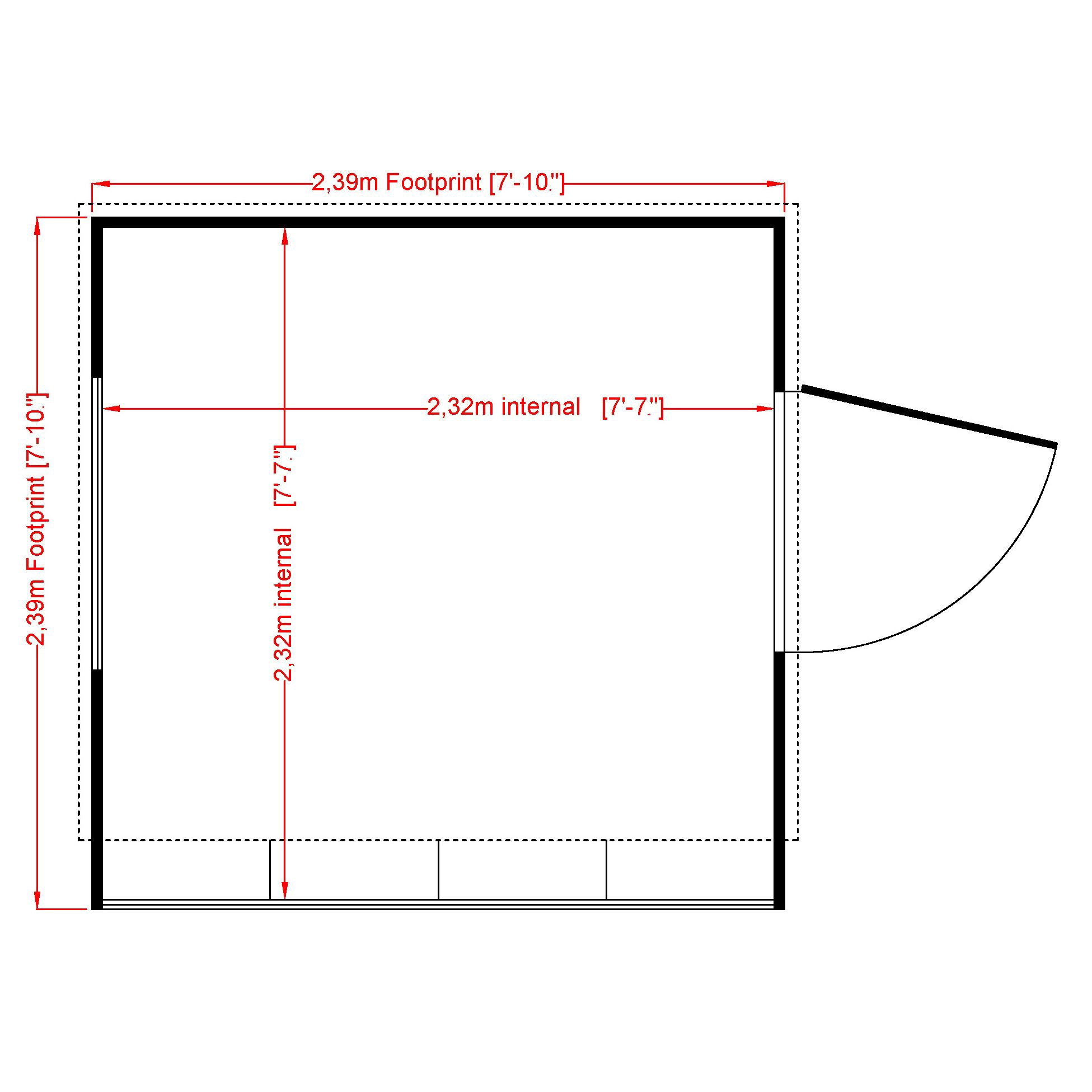 Shire Iceni 8x8 Ft Pent Shiplap Wooden Shed With Floor 5 Shire Iceni 8x8 Ft Pent Shiplap Wooden Shed With Floor - Image 3