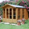 Shire Kensington 10x7 Glass Apex Shiplap Wooden Summer House - Base Not Included -Outdoor Garden shire kensington 10x7 glass apex shiplap wooden summer house base not included5019804198078 01i bq