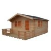 Shire Kinver 12x14 Toughened Glass Apex Tongue & Groove Wooden Cabin - Base Not Included -Outdoor Garden shire kinver 12x14 toughened glass apex tongue groove wooden cabin base not included5019804111404 01c bq