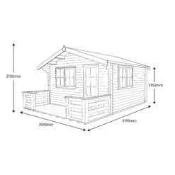 Shire Kinver 12x14 Toughened Glass Apex Tongue & Groove Wooden Cabin - Base Not Included -Outdoor Garden shire kinver 12x14 toughened glass apex tongue groove wooden cabin base not included5019804111404 03t