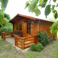 Shire Kinver 14x14 Glass Apex Tongue & Groove Wooden Cabin - Base Not Included -Outdoor Garden shire kinver 14x14 glass apex tongue groove wooden cabin base not included5019804114191 01i