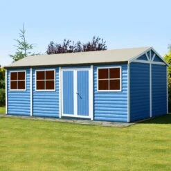 Shire Mammoth 20x10 Glass Apex Wooden Workshop - Base Not Included -Outdoor Garden shire mammoth 20x10 glass apex wooden workshop base not included5019804203130 01i bq