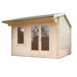 Shire Marlborough 12x14 Ft Apex Tongue & Groove Wooden Cabin With Felt Tile Roof - Assembly Service Included -Outdoor Garden shire marlborough 12x14 ft apex tongue groove wooden cabin with felt tile roof assembly service included5019804112401 01c bq