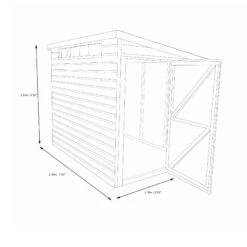 Shire Security Cabin 8x6 Ft Pent Shiplap Wooden Shed With Floor - Assembly Service Included -Outdoor Garden shire security cabin 8x6 ft pent shiplap wooden shed with floor assembly service included5019804122172 03t